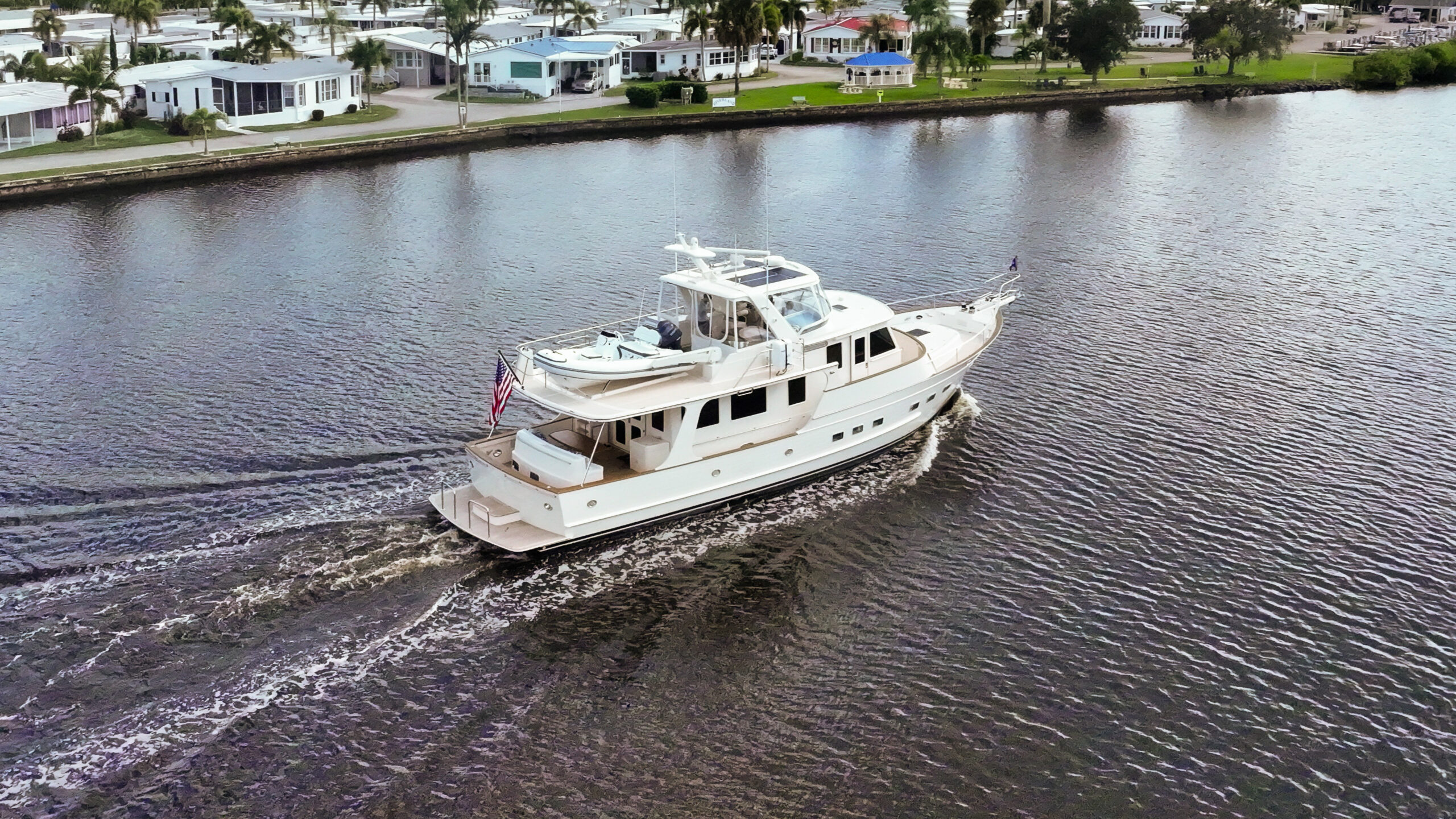 Fleming 60 yacht cruising on the water
